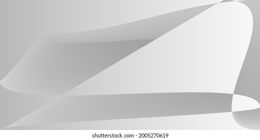 Capas Digitales Plateadas Gris Fondo Original. Malla de gradiente monocromática de aluminio metálico gris. Tecnología de fluidos dinámicos Líneas horizontales modernas. Ilustración Mínima De Forma Futurista Suave.
