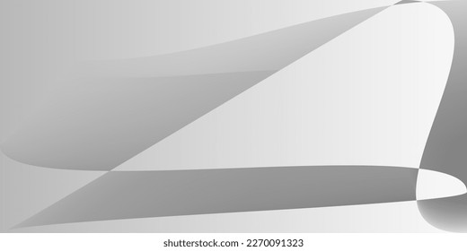 Ilustración de aluminio con forma digital plateada. Fondo dinámico de oficina de capas futuristas. Tecnología monocromática gris Superficie lisa mínima. Malla Fluid Metallic Modern Smooth Gradient.