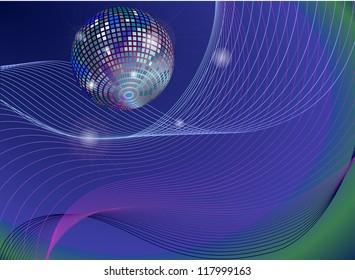 silver disco mirror ball background