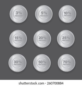 Silver discount badges