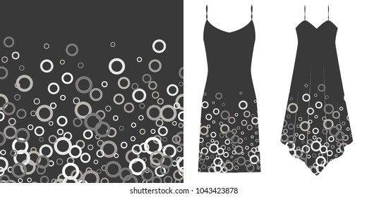 Silver discs seamless pattern. Underwear concept. Horizontally seamless. Vector illustration. Eps 10