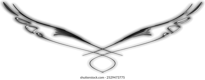 Divisor de plata, borde para paneles de boda. Vector.