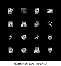 Silver document icons