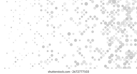 silver dot confetti . Awesome  abstract background of silver varied circles. Silver Modern Pattern for your projects.