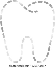 Silver Dot Line drawing of tooth