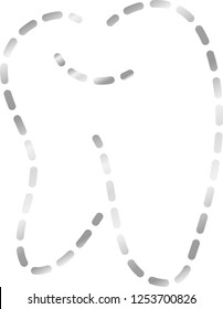 Silver Dot Line drawing of tooth