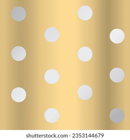 silver dots on gold pattern background texture wrapping paper