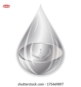 silver drop isolated on white background vector