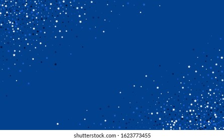 Silver Dust Glamour Graphic Template. Decoration Dust Background. Christmas Star Design. Blue Graphic Glamour Template.