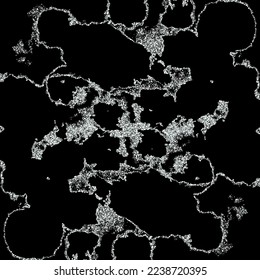 Silver dust on black background, holiday background, shiny silver dust, design element