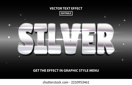 Silver Editable Text Effect Style