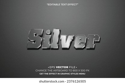 Silver effect editable vector template