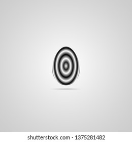 silver egg on a gray background