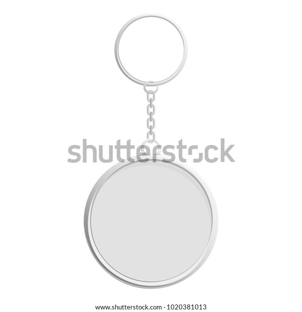 Silver Elegant Key Chain Flat Vector Stock Vector (Royalty Free) 1020381013