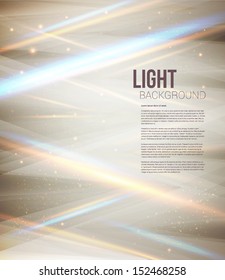 Silver elegant template for your business presentation. Geometric background with stylized shiny triangles. Vector image. 