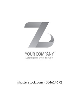 silver elegant z initial letter 3d typography design logotype for brand and company identity