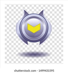 silver emblem for app, guard icon vector.