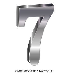 Silver emblem number 7