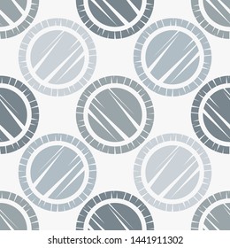 Silver. Ethnic boho seamless pattern. Embroidery on fabric. Patchwork texture. Traditional ornament. Tribal pattern. Folk motif. Can be used for wallpaper, textile, wrapping, web.