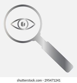 Silver Eye vector with Search Icon