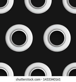 A Silver Eyelet Polka Dot Seamless Pattern