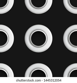 A Silver Eyelet Polka Dot Seamless Pattern