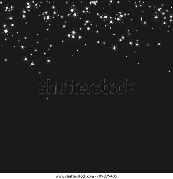 Silver Falling Stars Confetti Luxury Festive Stock Vector Royalty Free