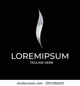 SILVER Pluma pluma escribir logo aplicación vector