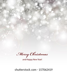 Silver Festive Christmas Background - Vector Illustration, Graphic Design Useful For Your Design