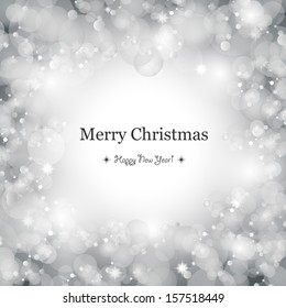 Silver Festive Christmas Background - Vector Illustration, Graphic Design Useful For Your Design