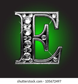 silver figure with diamonds made in vector