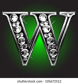 silver figure with diamonds made in vector