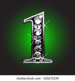 silver figure with diamonds made in vector