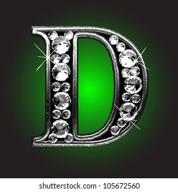 silver figure with diamonds made in vector
