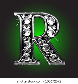 silver figure with diamonds made in vector