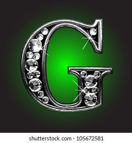 silver figure with diamonds made in vector