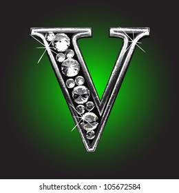 silver figure with diamonds made in vector