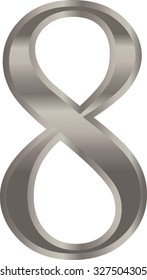 silver figure eight vector