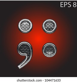 silver figure made in vector