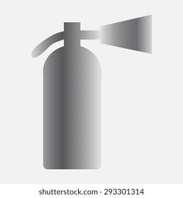 Silver Fire Extinguisher 