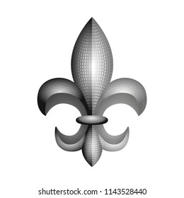 silver Fleur-de-lis symbol 