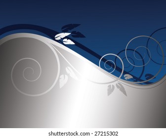 silver floral background