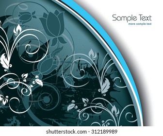 Silver Floral Background.