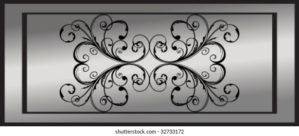 silver floral frame