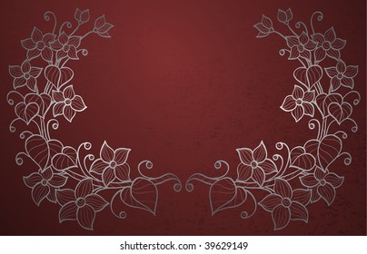 silver floral frame