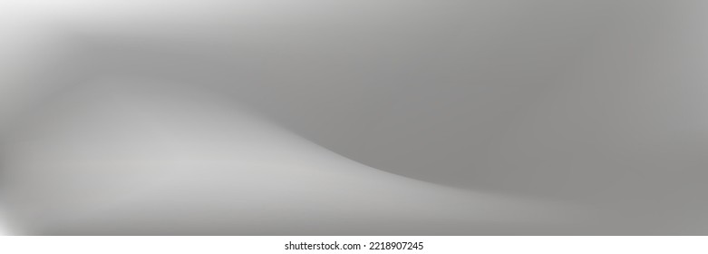 Fondo de gradiente de niebla ondulada con luz de flujo plateado. El Agua Del Agua Del Clima Blanco De Humo Pega La Superficie Suave Del Cielo. Malla de gradiente gris oscuro en Monochrom nublado. Fondo De Nube Líquida De Metal De Fluido Gris Curva.