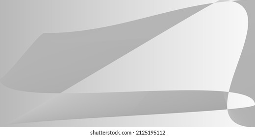 Silver Fluid Digital Layers Trendy Background. Alluminium Futuristic Minimal Shape Smooth Surface. Modern Grey Monochromatic Gray Gradient Mesh. Metallic Dynamic Smooth Technology Illustration.