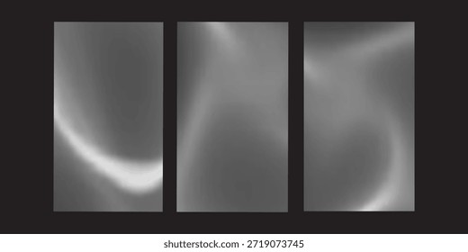 Fondo de papel de plata con abstracto borroso. Superficie de gradiente cromado con brillo ligero abstracto simple. Ilustración vectorial