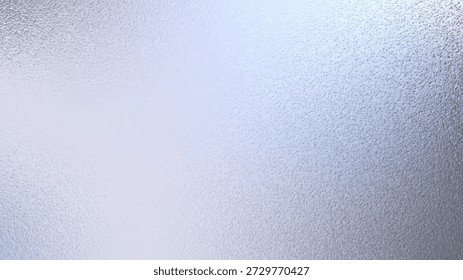 Fondo de papel de plata con textura granulada. Vidrio de escarcha, metal áspero cromado, papel de aluminio de efecto, superficie brillante brillante. Gradiente de gradiente de holograma gris. Vector ilustración realista