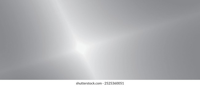 Fundo de folha de prata com textura de espelho de metal. Superfície gradiente de cromo com brilho claro. Folha cinza de alumínio vetorial com reflexão. Platina e titânio abstrato frio bg